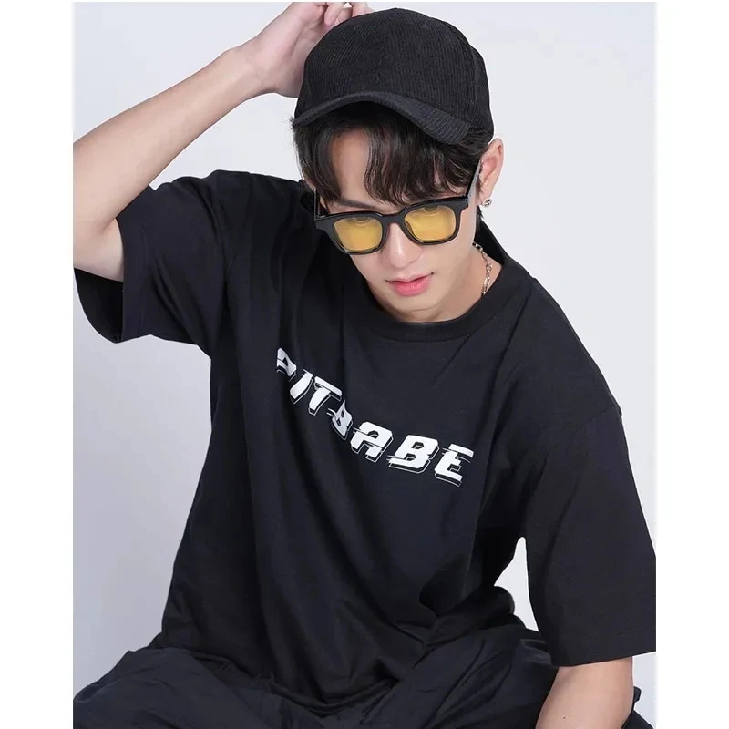 2024 Kpop PitBabe PavelPooh NICE RACE AS ALWAYS T-shirt Summer Women Bat Sleeve Cotton T-shirt Harajuku 90S Oversize