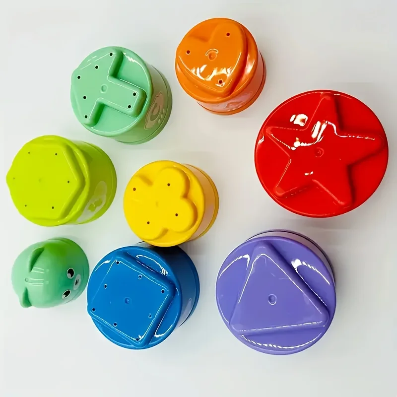 ชุดของเล่นเด็ก 9 ชิ้น ชุดแก้วซ้อนสีรุ้ง ของเล่นชายหาด ของขวัญวันเกิด วันเทศกาล วันคริสต์มาส สำหรับเด็ก