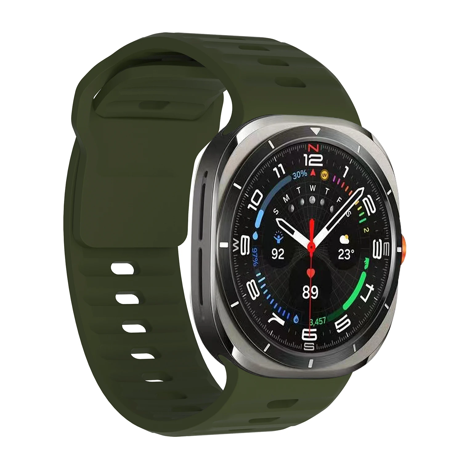 Galaxy Watch Ultra Strap Sport Silicone Accessories correa Bracelet For Samsung Galaxy Watch 7 ultra band 47mm smart watchband image 2