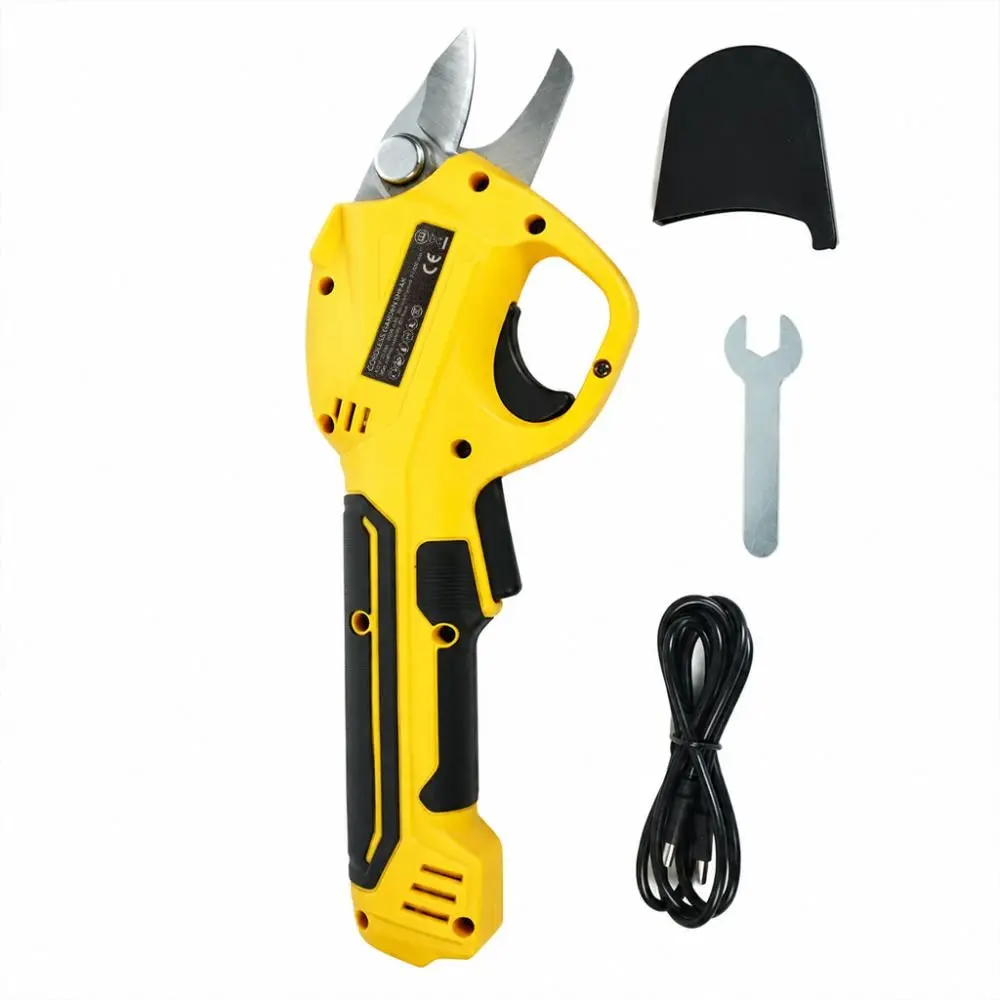 Rechargeable Electric Pruning Shears Li‑ion Battery Heavy‑Duty Handheld Pruner Cordless 30Mm Cutting Branch Pruning Shears