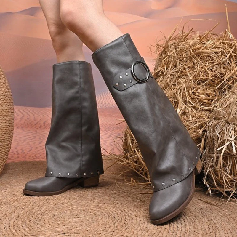 مصمم حذاء برقبة للركبة حذاء نسائي بكعب عالٍ أحذية الشتاء أحذية طويلة 2025 مثير مكتنزة أحذية من الجلد تشيلسي الأحذية Mujer الثلوج بوتاس #2