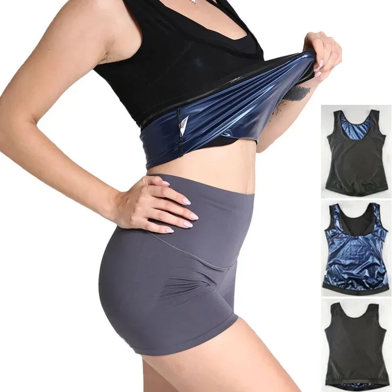 Sauna Vest for Women Weight Loss Workout Top Hot Sweat Tank Top Fitness Corset Top Slimming Body Shaper Sport Fat Burner