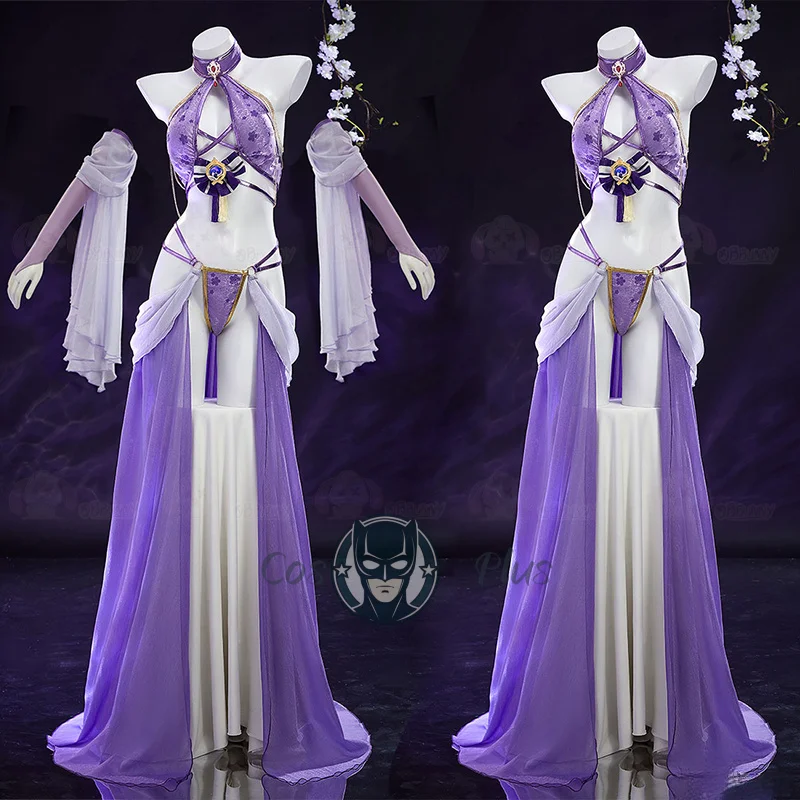 

Game Genshin Impact Raiden Shogun Cosplay Costume Derivative Sexy Dancer Style Lingerie Dress Outfit For Hallowmas Party Suit