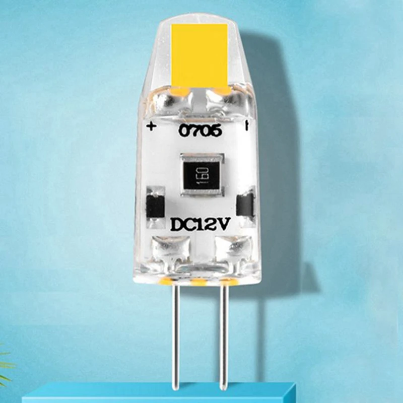 6 Piece G4 LED Bulb 12V DC Dimmable COB LED G4 Bulb 1.5W Angle To Replace 15W Halogen Lamp (Warm White)