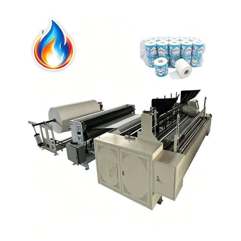 Small Toilet Paper Roll Making Machine Embossing Tissue Rewinding Manufacturing Production Line Price Toilet Paper Machine