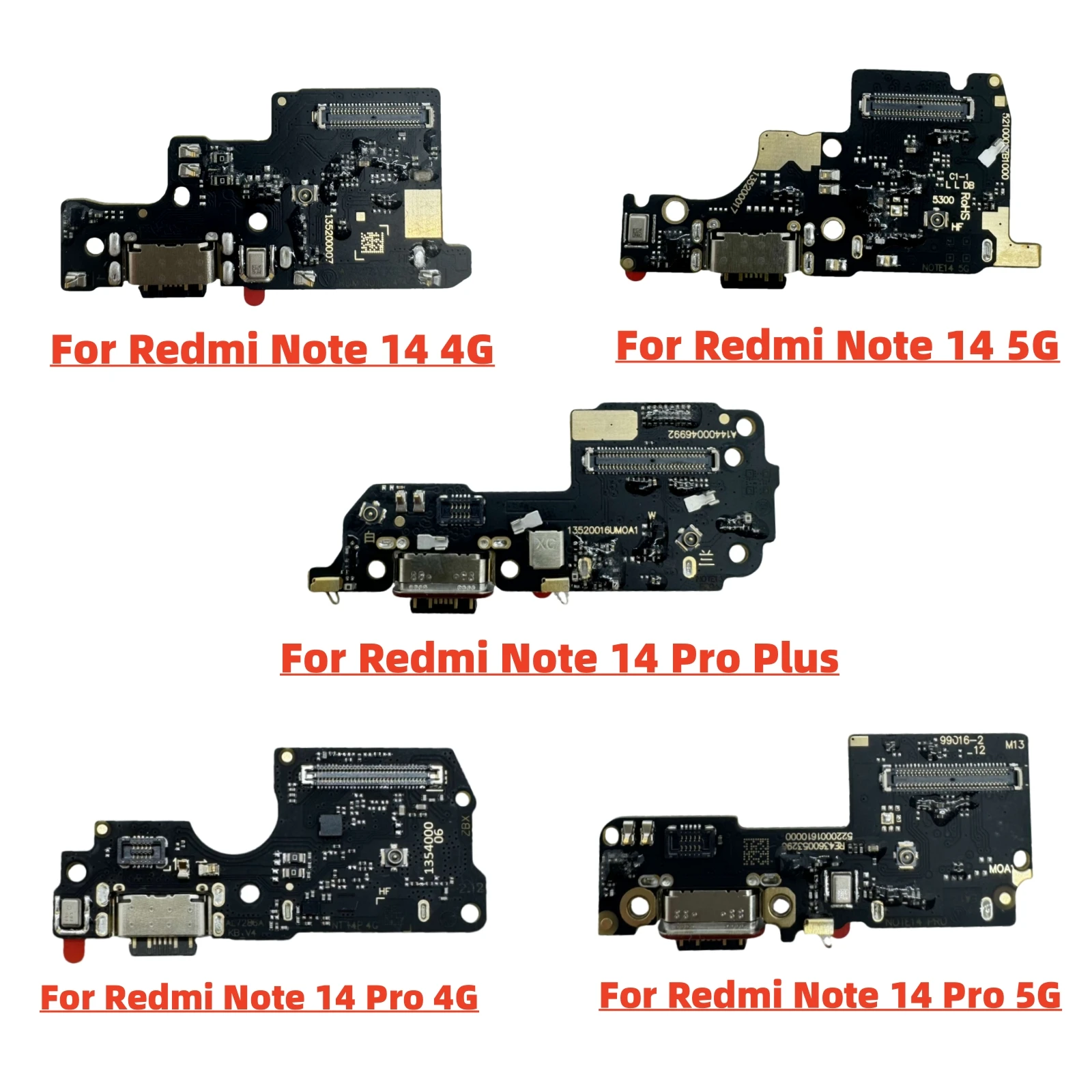 USB Charger For Xiaomi Redmi Note 14 Pro Plus 4G 5G Dock Connector Board Charging Port Flex Cable Replacement Parts