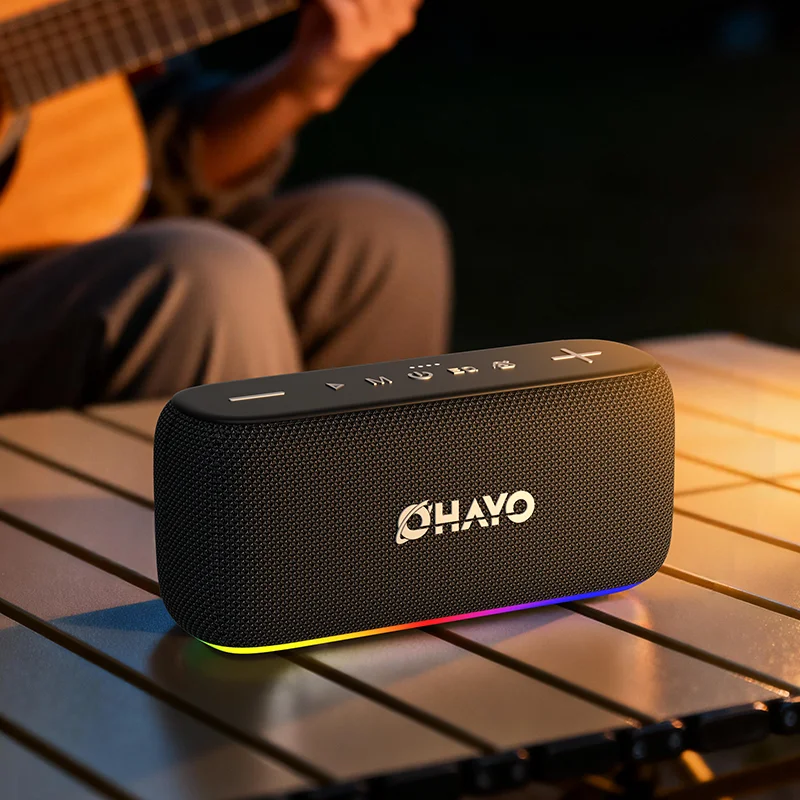 

Bluetooth-колонки OHAYO, водонепроницаемый динамик с мощным звуком мощностью 60 Вт, портативные беспроводные колонки с дополнительными басами, для пляжной вечеринки
