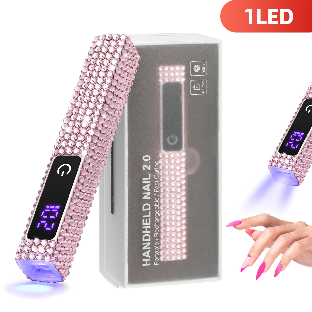 Hand trocknungs lampe wiederauf ladbarer Mini-Nagel trockner mit LED-Bildschirm USB-Nagel trockner Maschine UV-LED-Nagel lampe Taschenlampe Stift Design