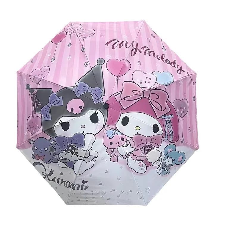 Kulomi Kawaii Kuromi Зонт Sanrio аниме виниловый зонтик девочка сердце милый мультфильм Cinnamoroll складной затенение УФ Защита подарок