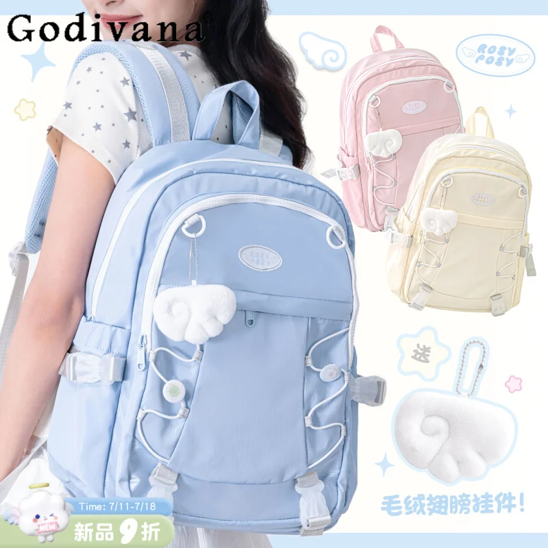 

2025 New Japanese ins College Style Versatile Backpack Large Capacity Daily Commuter Travel Student School Bag