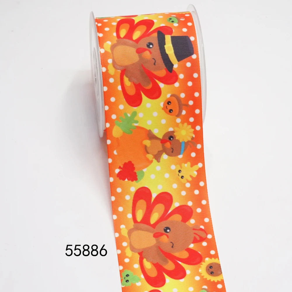DIY Thanksgiving Day Printed Grosgrain Ribbon For Craft Supplies Sewing Accessories 5 Yards, Planar Resins 10 Pieces. 55780 - image 3