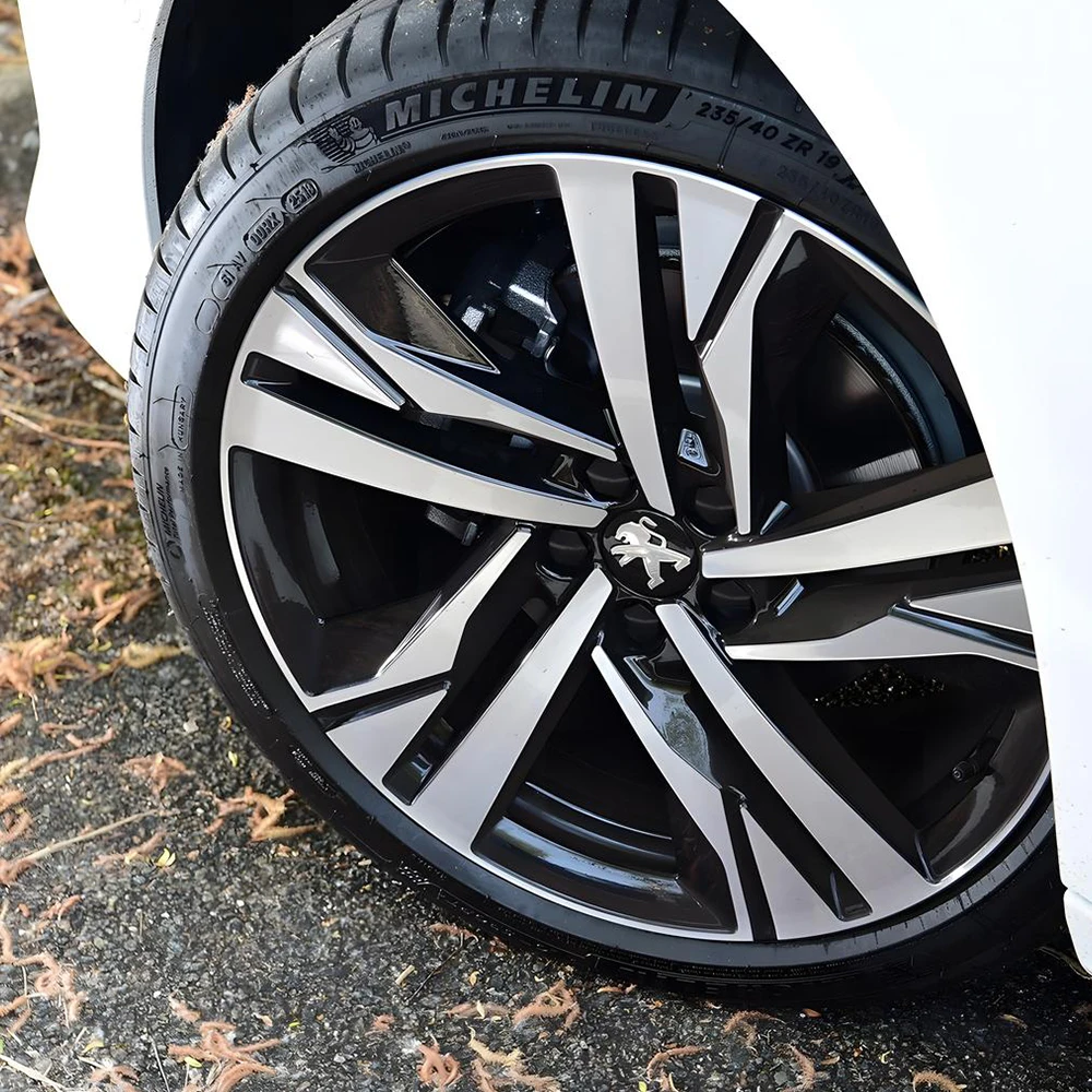 4 Stück 60mm Auto-Radnabenkappen Reifen-Nabenkappen-Embleme für Peugeot 2008 3008 306 307 308 206 207 208 107 508 408 Zubehör – Detail 11