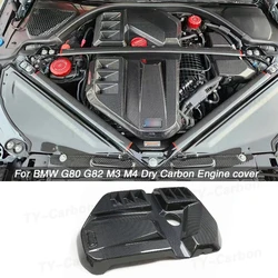 Dry Carbon Fiber Engine Hood Bonnet Cover Cap Inner Engine Hood Cover Trim Fit For BMW G87 M2 G80 M3 G82 G83 M4 2021-2024