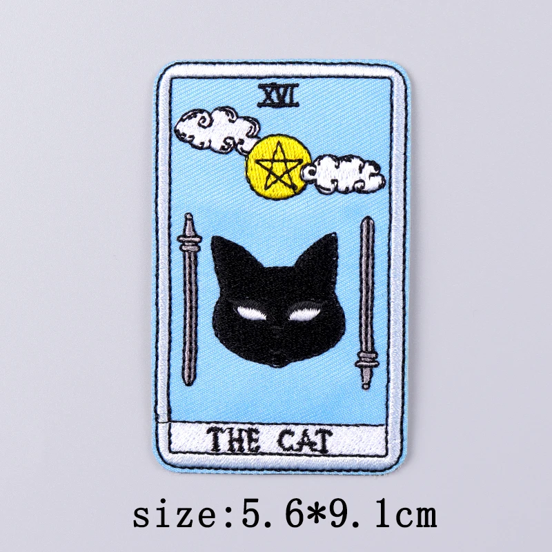 Punk Embroidery Patches For Clothing Tarot Card Patch Iron On Patches On Clothes Magic Sewing/Fusible Patch For Clothes Stickers