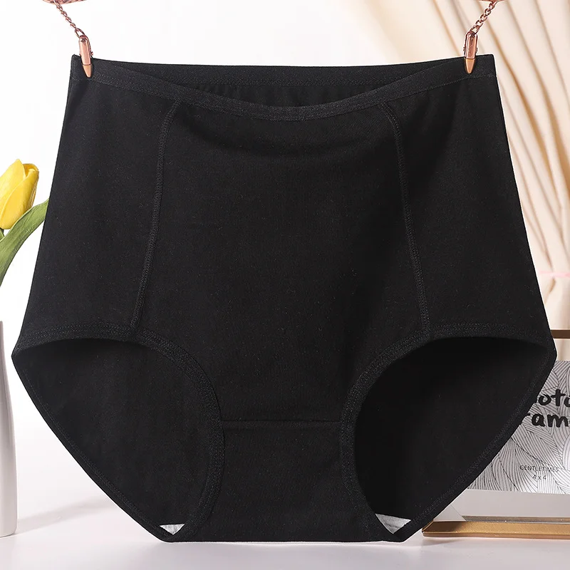 6 Pcs Women\'s Big Size Briefs Breathable Cotton Undies Underwear High Waist Large Panties Undershorts XL 2XL 3XL 4XL 5XL 6XL