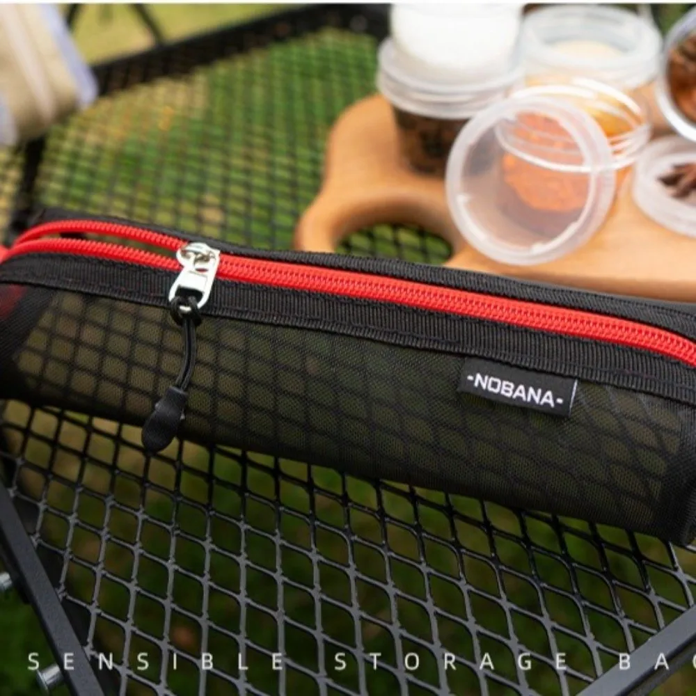 1 Set Portable Camping Spice Kit 5 Bottles Clear Bottles Seasoning Bottles Compact Size Container Bag Spice Holder Kitchen Use