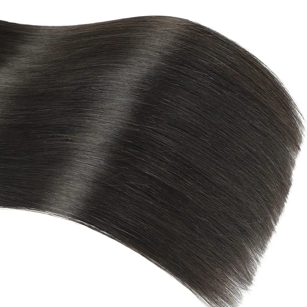 Cabello 100% humano para trenzar, extensiones de cabello humano liso sin trama para ganchillo, color negro Natural, 50 gramos