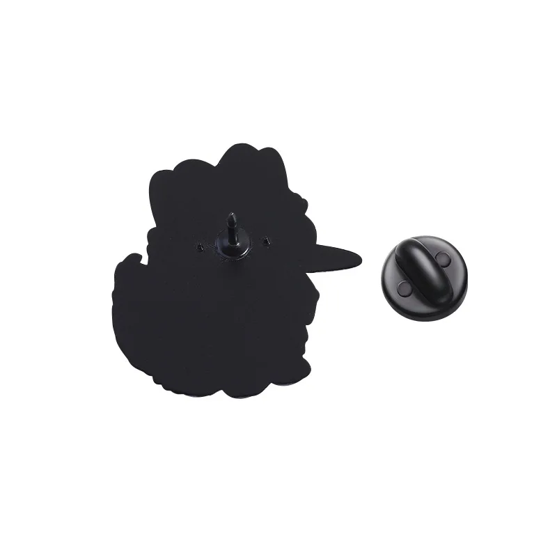 لطيف القط الأبيض المينا دبوس الكرتون الحيوان بروش الصنوبر التلبيب شارة بدبابيس على ظهره الملابس والاكسسوارات والمجوهرات هدية الهالوين #5