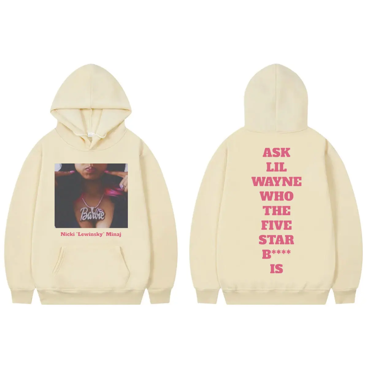 Rapper Nicki Minai Graphic Hoodie Men Women Hip Hop Vintage Hooded Sweatshirt Autumn Winter Fashion Casual Long Sleeve Pullovers