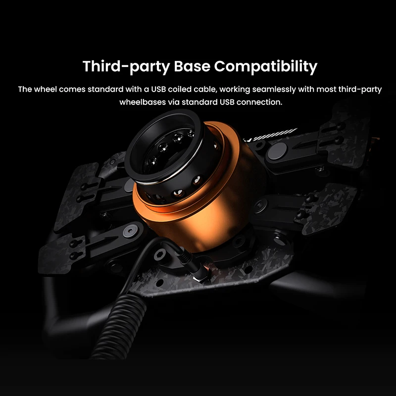 PXN GT ONE Racing Simulator Custom Button F1 Formula Quick Release Carbon Fiber Paddle Game Steering Wheel GT Wheel Controller view 5