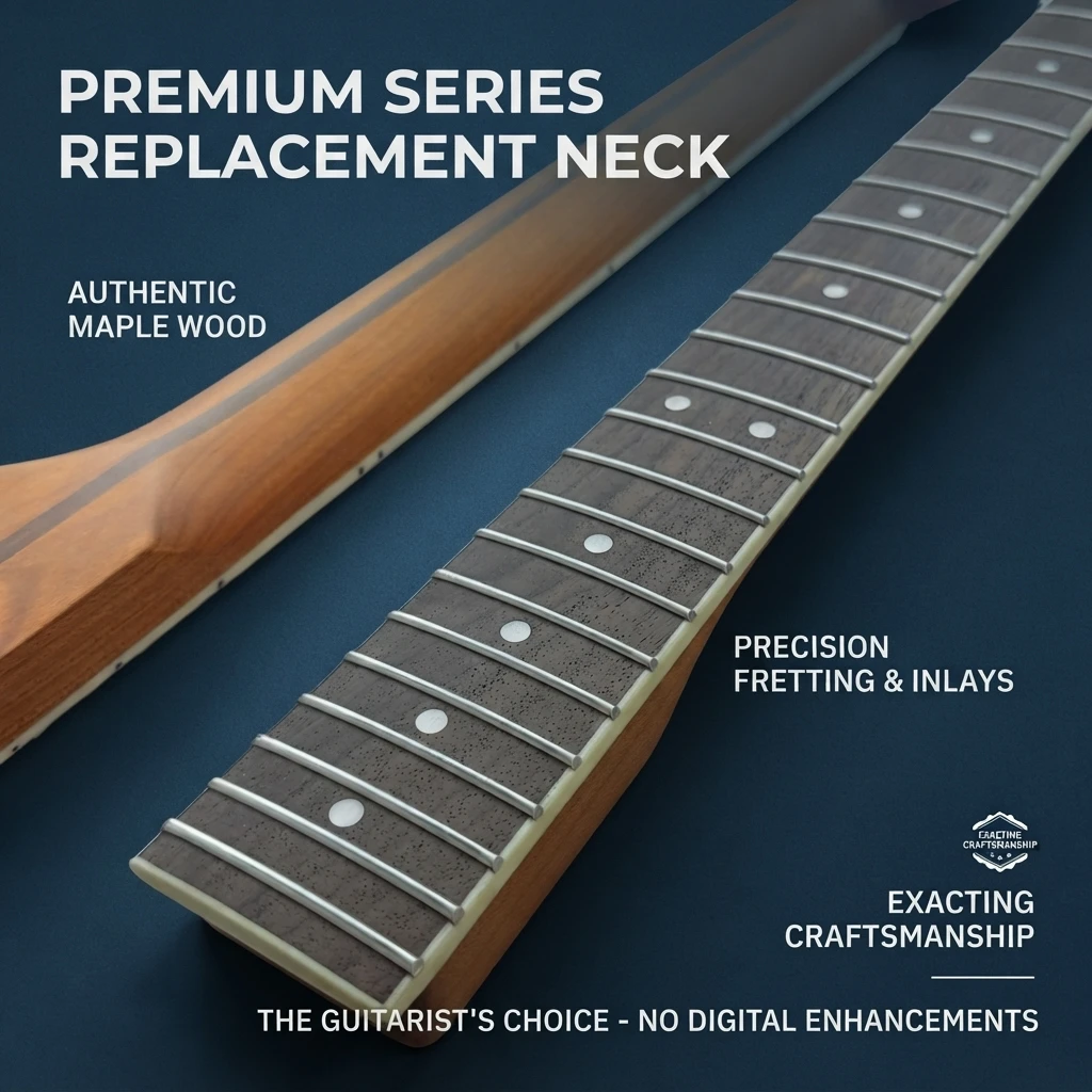 TL Roasted Maple Guitar Neck, 22-Fret Rosewood Fingerboard with Binding, Professional Electric Guitar Accessory