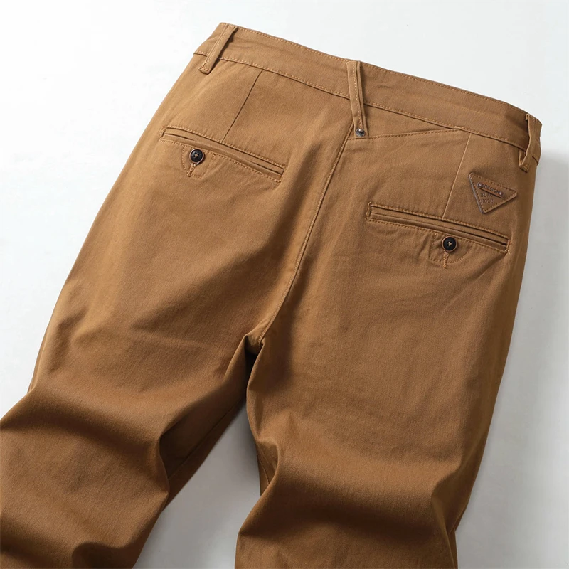 

Fashion Men Pants Stretch Black Pants Straight Fitness Business Casual Trendy Pockets Desinger Streetwear Men's Trousers