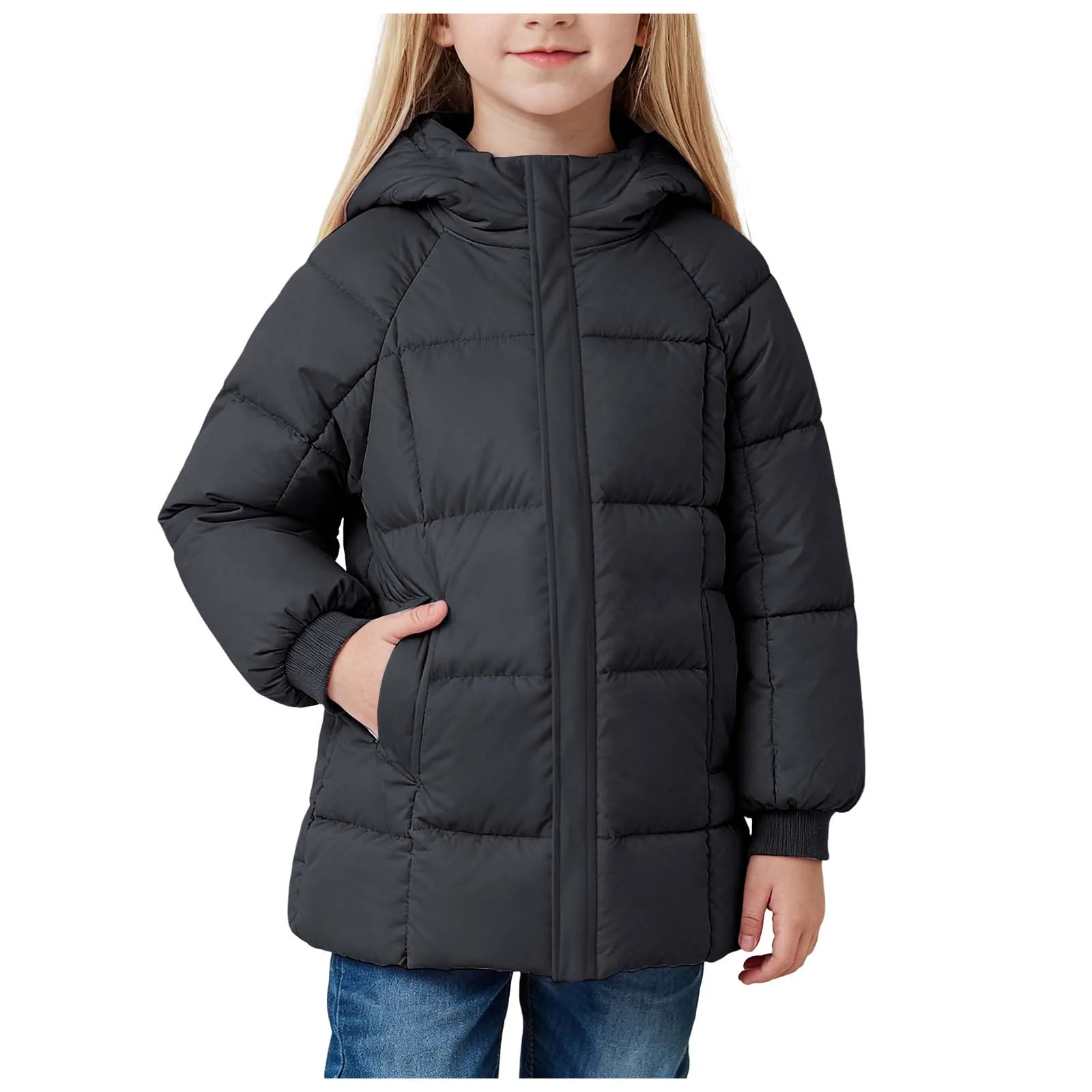 

Lightweight Winter Coat for Girls Childrens Comfortable And Warm Jacket Boys And Girls Simple Hooded Down 4t Light Jacket Girls