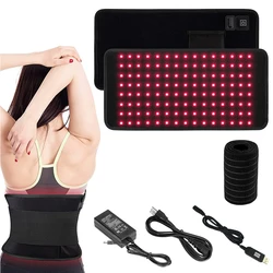 Vermelho e Infravermelho Light Therapy Belt, LED Pain Relief Flexível Wearable Deep Pad para Back Joint Muscle Pain Relief Device