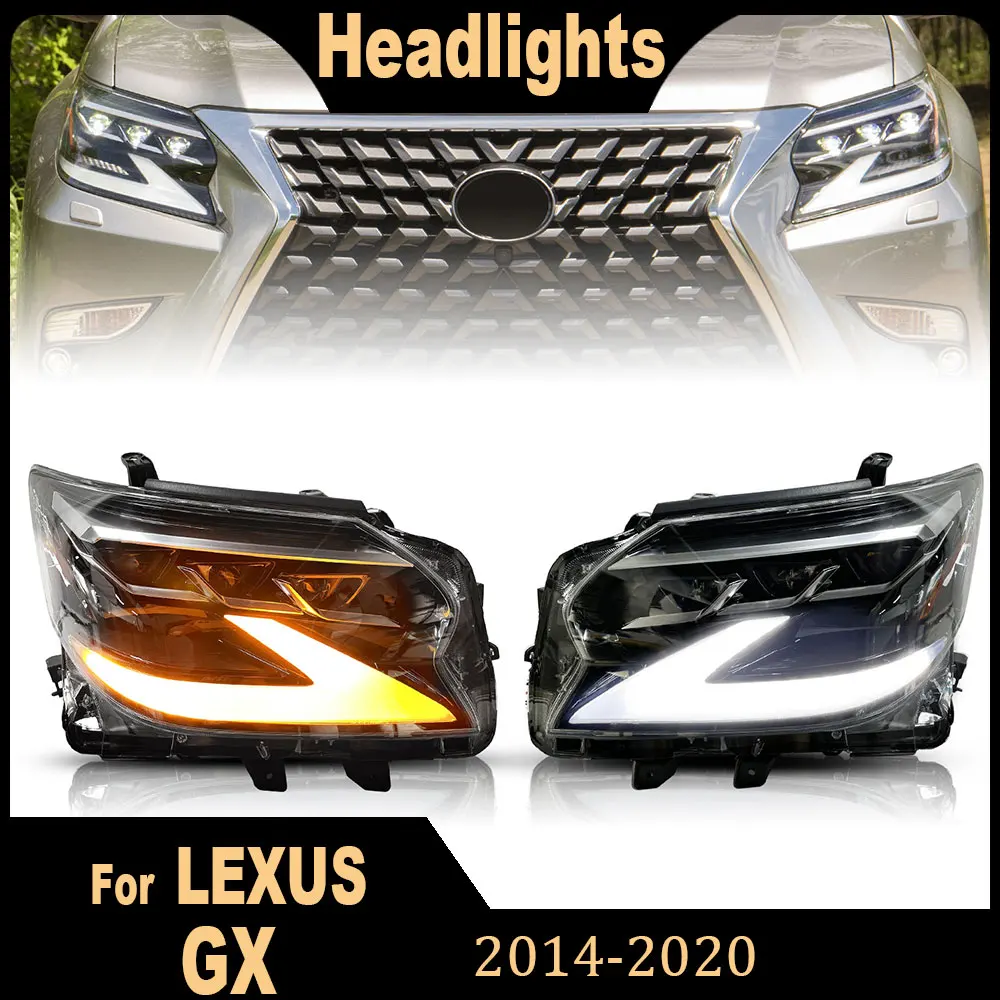 Car Headlamp For Lexus GX GX400 GX460 2014-2020 full LED new style Headlight Assembly Upgrade Projector Lens Accessories Kit