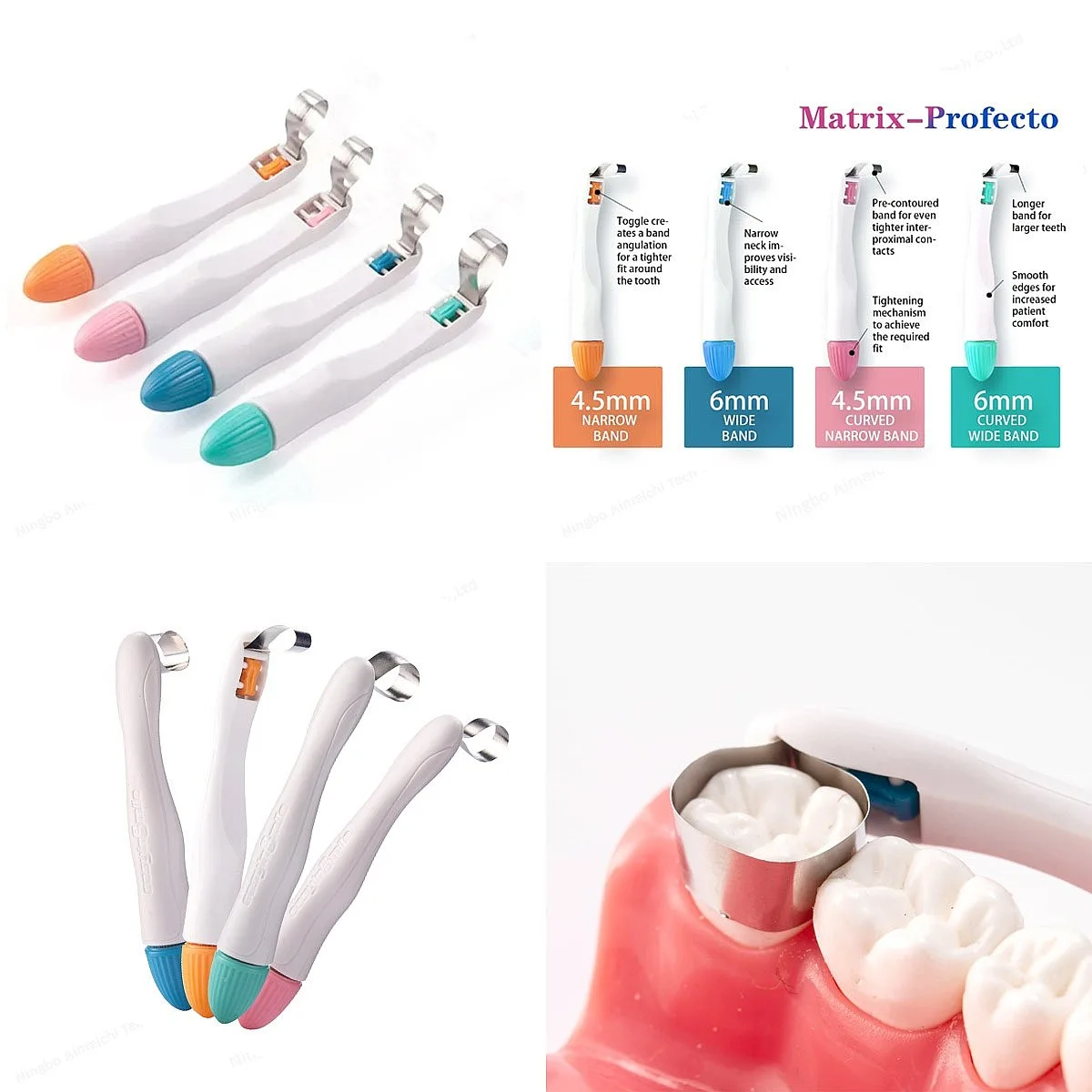 Adjustable Sectional Contoured Matrix System Dentals Lab Stainless Steel 304 Roller Metal Material