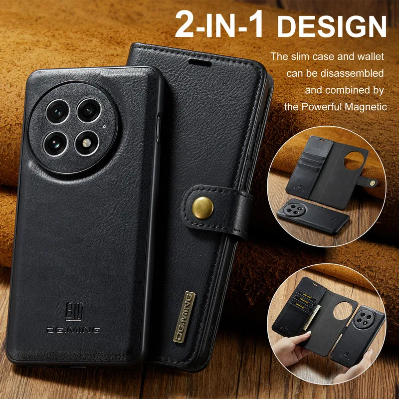 For Oneplus 15 5G 2IN1 Detachable Leather Wallet Case for OnePlus 13 Luxury Cover One Plus 13 15 Magnetic Flip Funda Shockproof