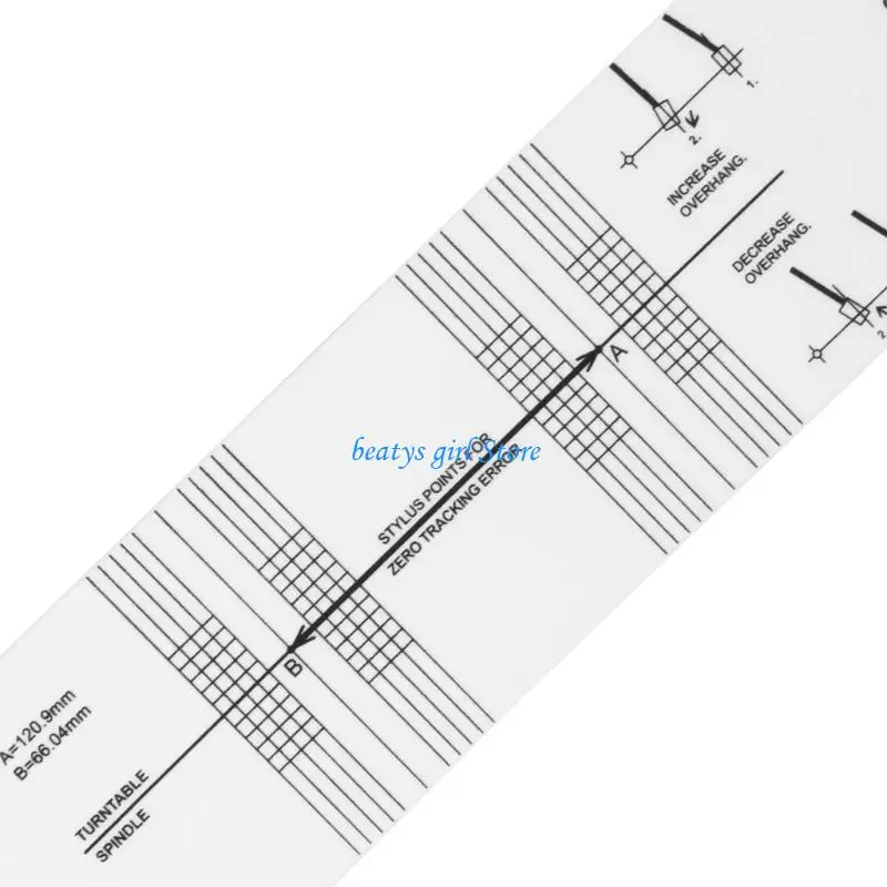 C7AB Phonograph Needle Positioning Protractors for Accurate LPs Cartridge LPs Vinyls Pickup Calibration Distance Gauges