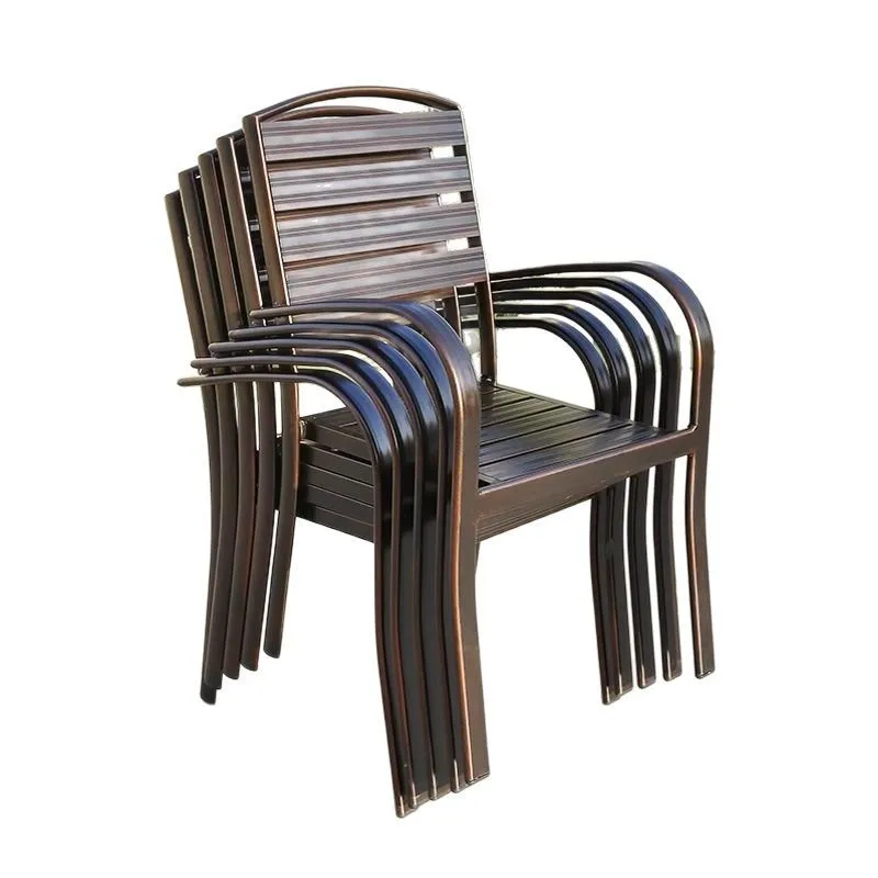 

Table and chair combination courtyard casual dining table cafe outdoor open-air balcony garden all aluminum tables and chairs