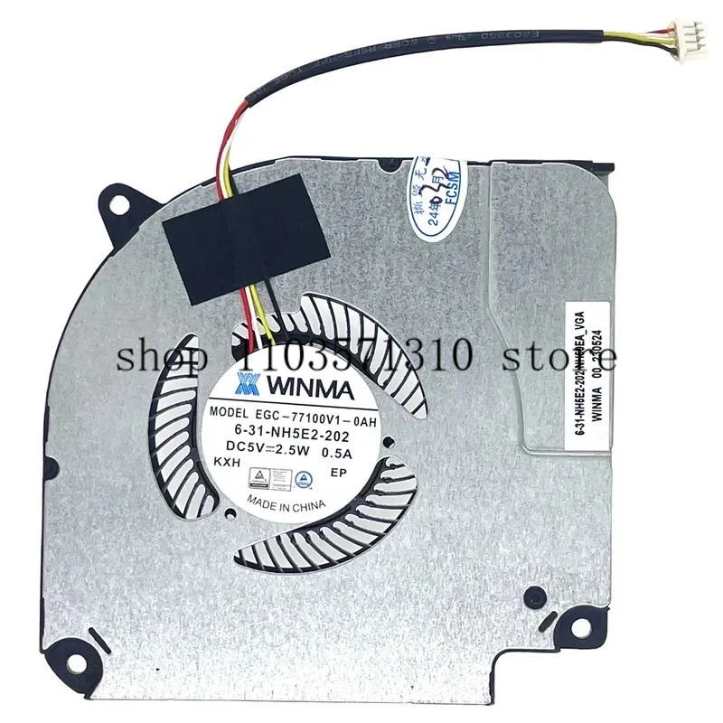 Replacement Laptop GPU Cooling Fan For WINMA MODEL EGC-77100V1-0AH 6-31-NH5E2-202 DC5V 2.5W 0.5A NH60EA-VGA