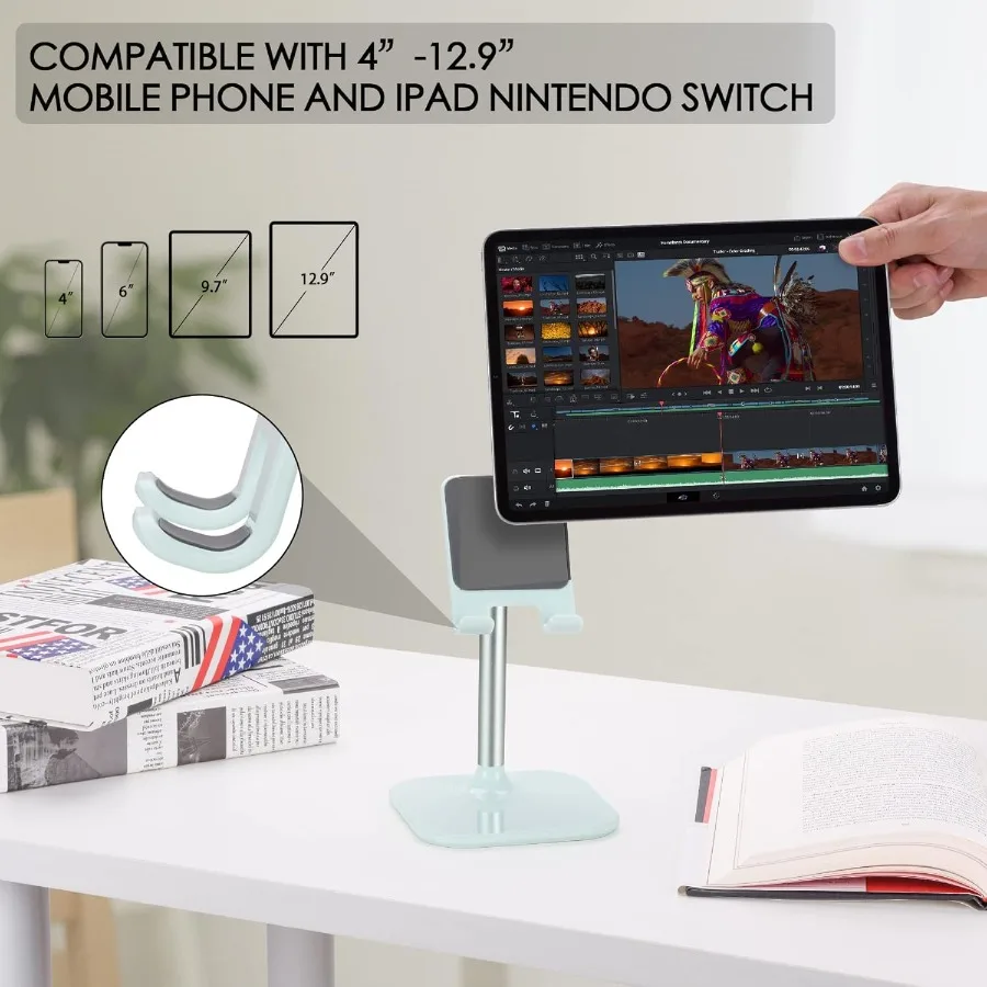 Doboli Soporte para teléfono celular Soporte para teléfono de escritorio Soporte para teléfono Compatible con iPhone y todos los teléfonos móviles Tablet Regalos para A