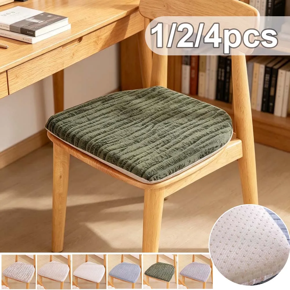 

Chenille Horseshoe Shape Chair Cushion Removable Soft Anti Slip Seat Pad Soft Hip Mat for Home Dining Office Long Sitting Use