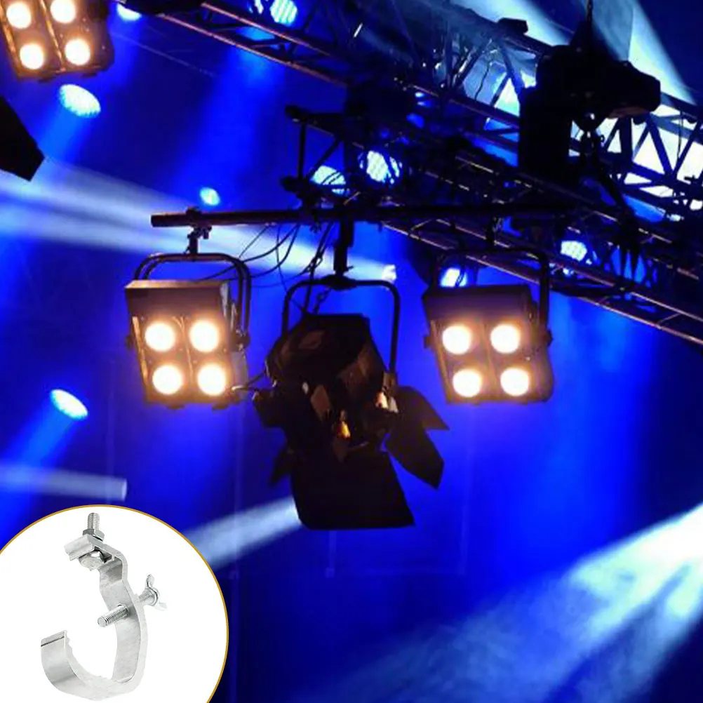 

10pcs Lamp Stage Lights Truss Clamp Stage Light Clamp Silver Single Double Buckle Moving Head DJ Truss Mount Accessories