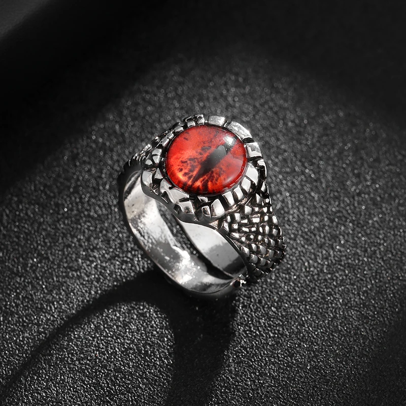 Retro Popular Punk Hip-Hop Rock Domineering Devil's Eye Ring Men's Personalized Creative Ring Party Street Jewelry