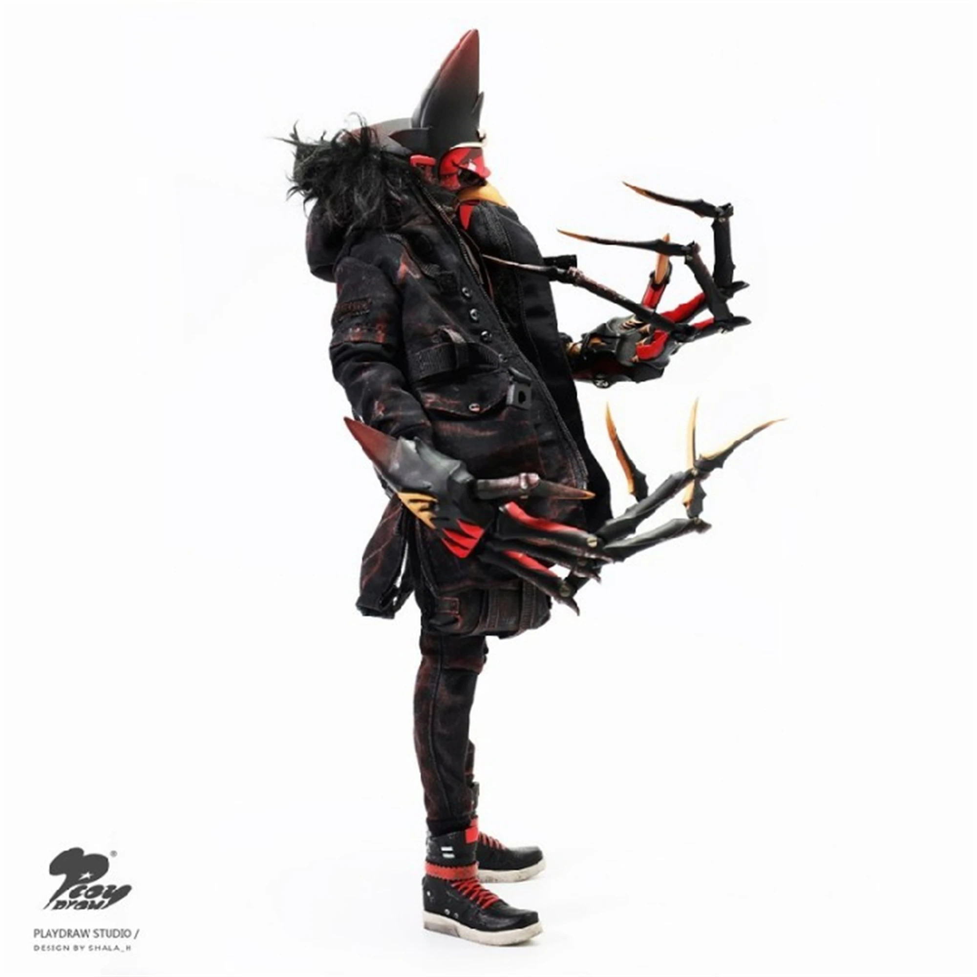 PLAYDRAW scala 1/6 STS Red Ver. Lei Zhenzi Crazy God Series 12 ''Action Figure da collezione