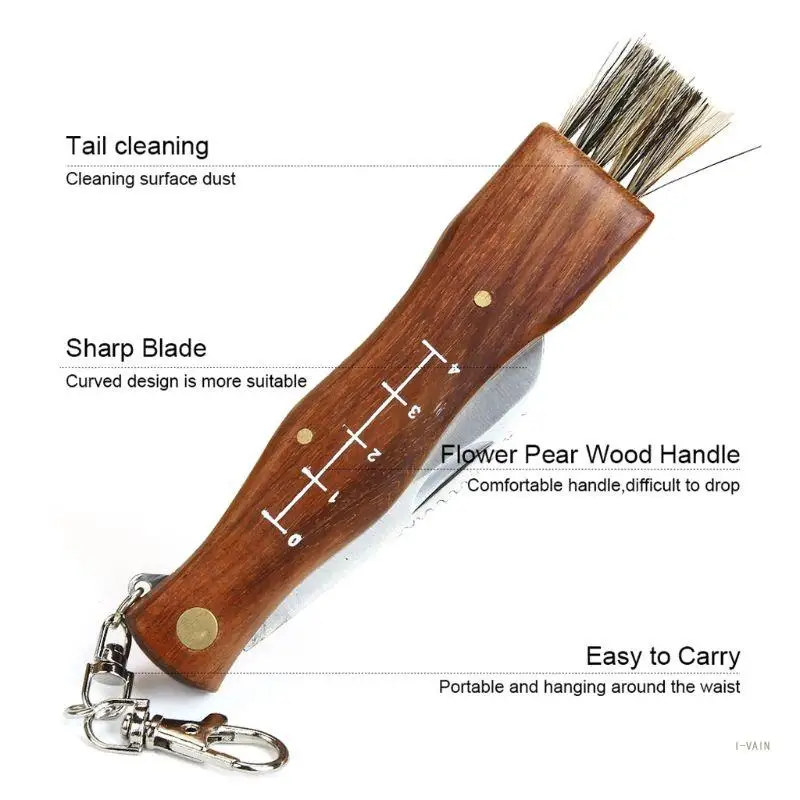 M5TC Mushroom Knife Stainless Steel Wall Paper Wood Folding Knife Electrician Tools