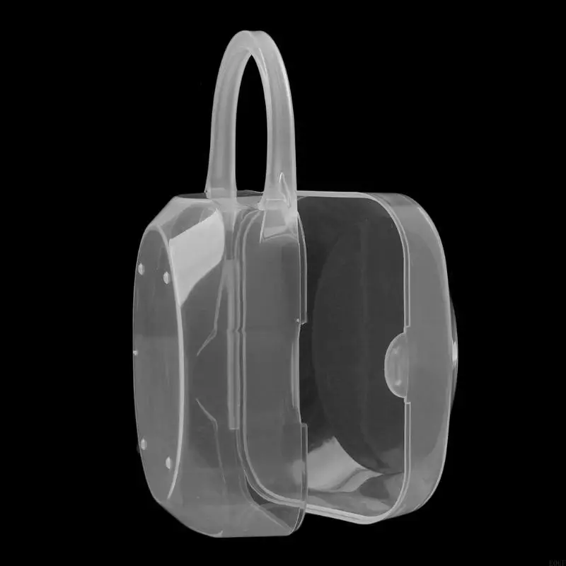 

E06F Soother Cases Storage Portable Transparent Newborn Outdoor Travel