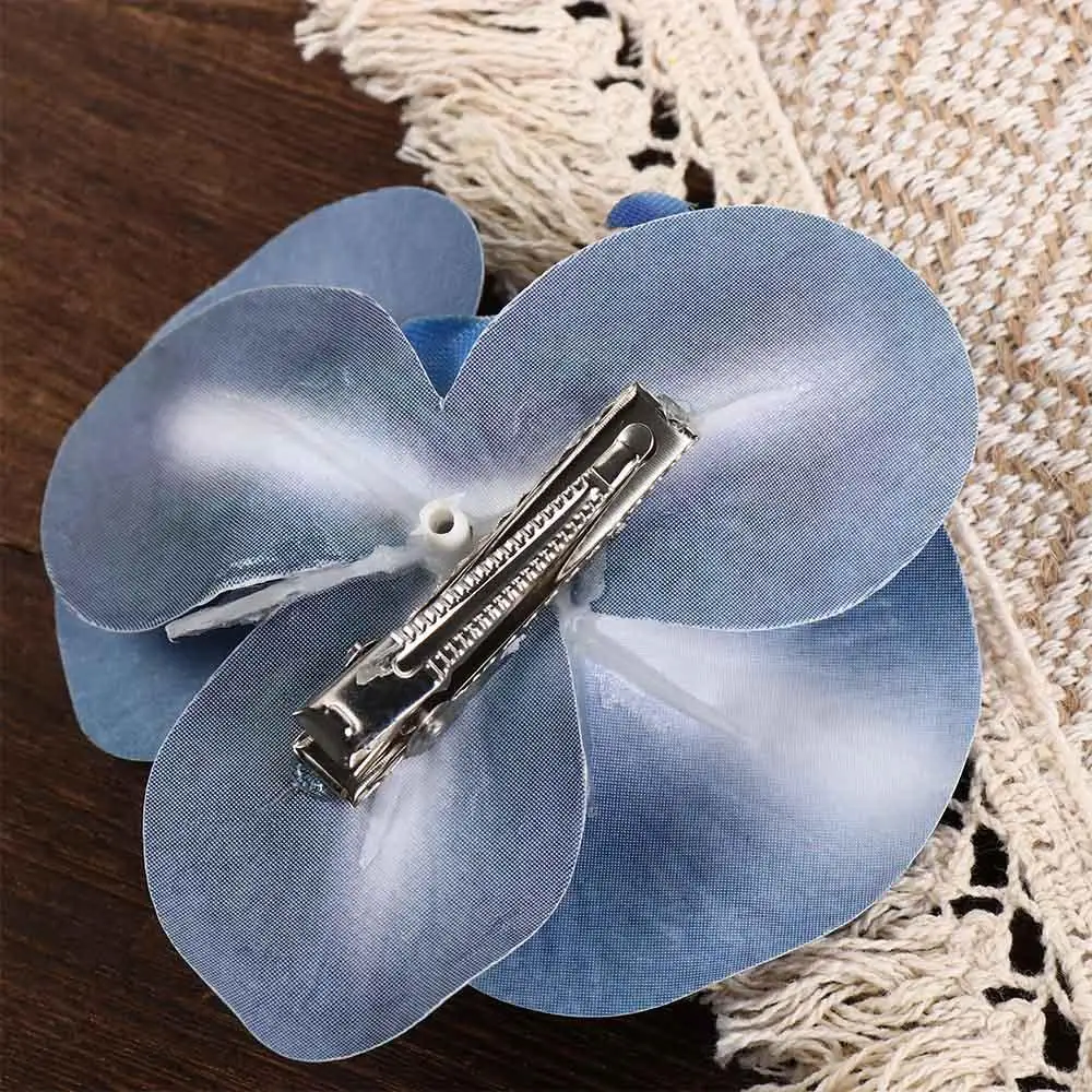 

Sweet Cloth Flower Hair Clip Pearl Butterfly Orchid Orchid Flower Hairpin Korean Style Duckbill Clip Girl Hair Clip Holiday