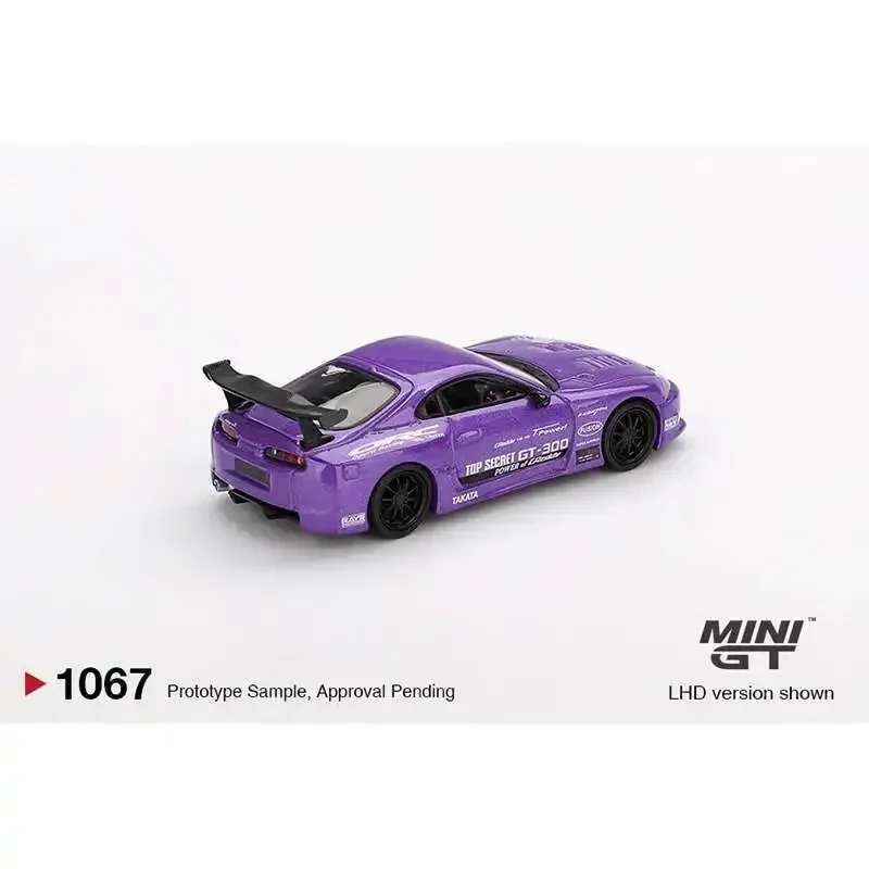 PreSale MINIGT 1067 1:64 Toyota Supra A80 Top Secret GT 300 Top Secretสีม่วงDiecastรถคอลเลกชันรุ่นของเล่น