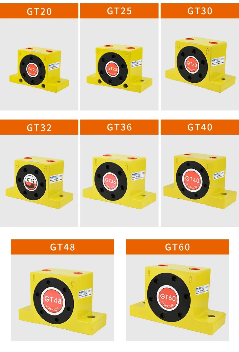 Gt25 Gt30 Gt32 Gt36 Gt40 Industrial Pneumatic Vibrator Oscillator Ball Type K-series Gt8 Gt10 Gt13 Gt16 Gt20