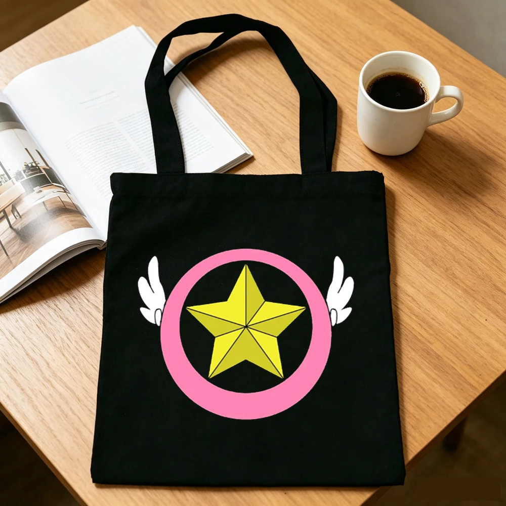 Cardcaptor Sakura tote bag y2k bolsas de tela grocery canvas  femme
