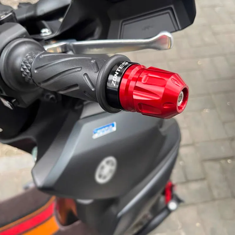 ل ZONTES 368G 368D/M/E/K 703F ADV 703RR G1 125 ZT125/U ZT310X ZX310T/V/R دراجة نارية 7/8 ''22 مللي متر المقود القبضات مقود ينتهي #2