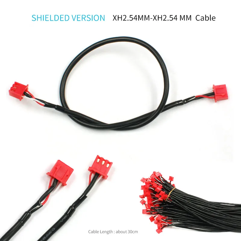 UNISIAN XH2.54mm كابل الصوت ذكر إلى ذكر محطة مزدوجة الرأس 2P 3P PH2.0-XH2.54mm كابلات توصيل الصوت المحمية