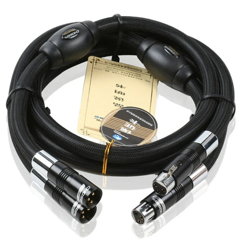 

Choseal BB-5605 top class quality 6N OCC audiophile 24K gold-plated male and female XLR cable 1m (pair)