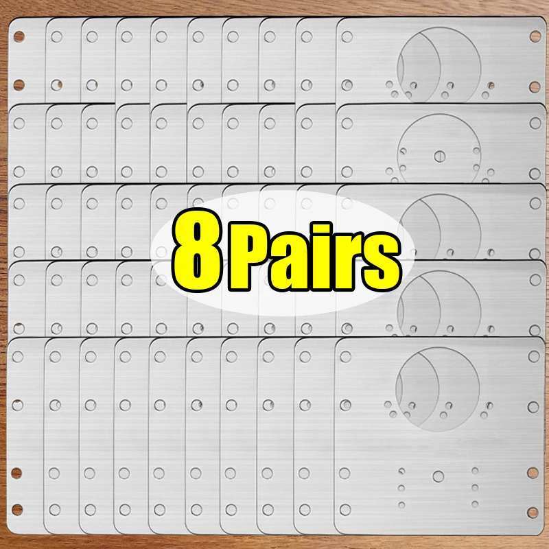 Repair Plates Stainless Steel Cupboard Cabinet Hinge Mounting Plate with Screws Flat Fixing Brackets Kitchen Furniture Hardware