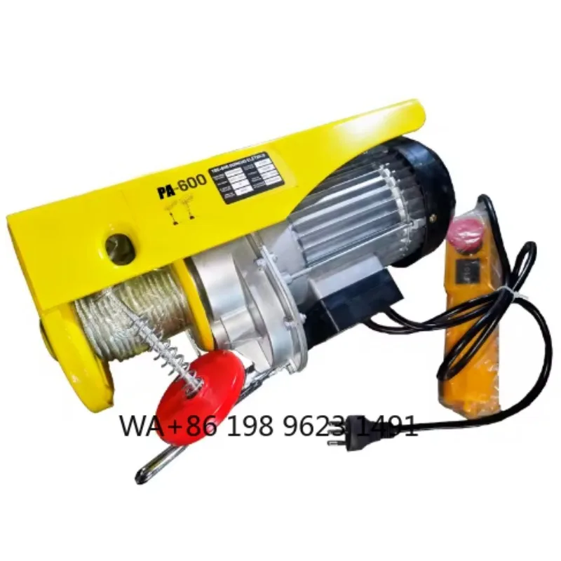 

1M 2M 10M Heavy Duty Mini Electric Hoist 220V Winch Emergency Stop Industrial Warehouse Lifting